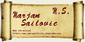 Marjan Sailović vizit kartica